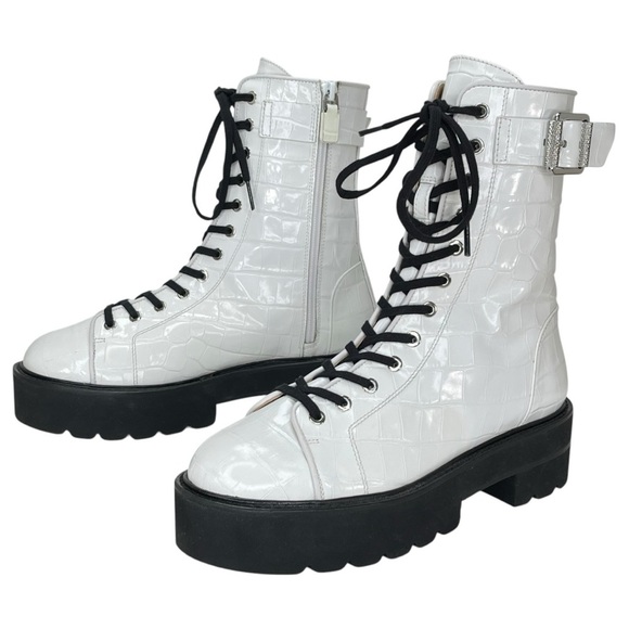Stuart Weitzman Ryder Ultralift White Leather Womens Bootie Size 8M - Picture 14 of 14